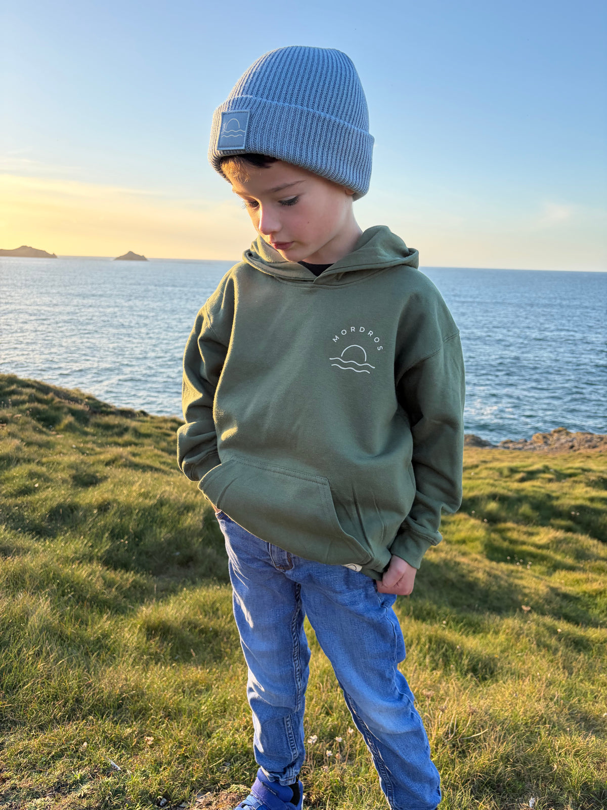Olive and Cream Sunset Hoody