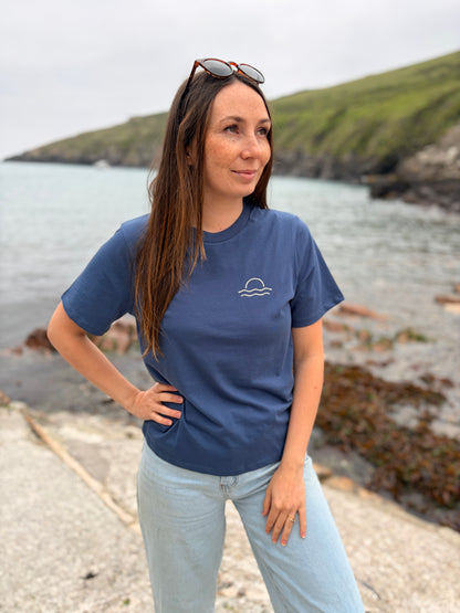 Sunset Organic Cotton Blue Tee
