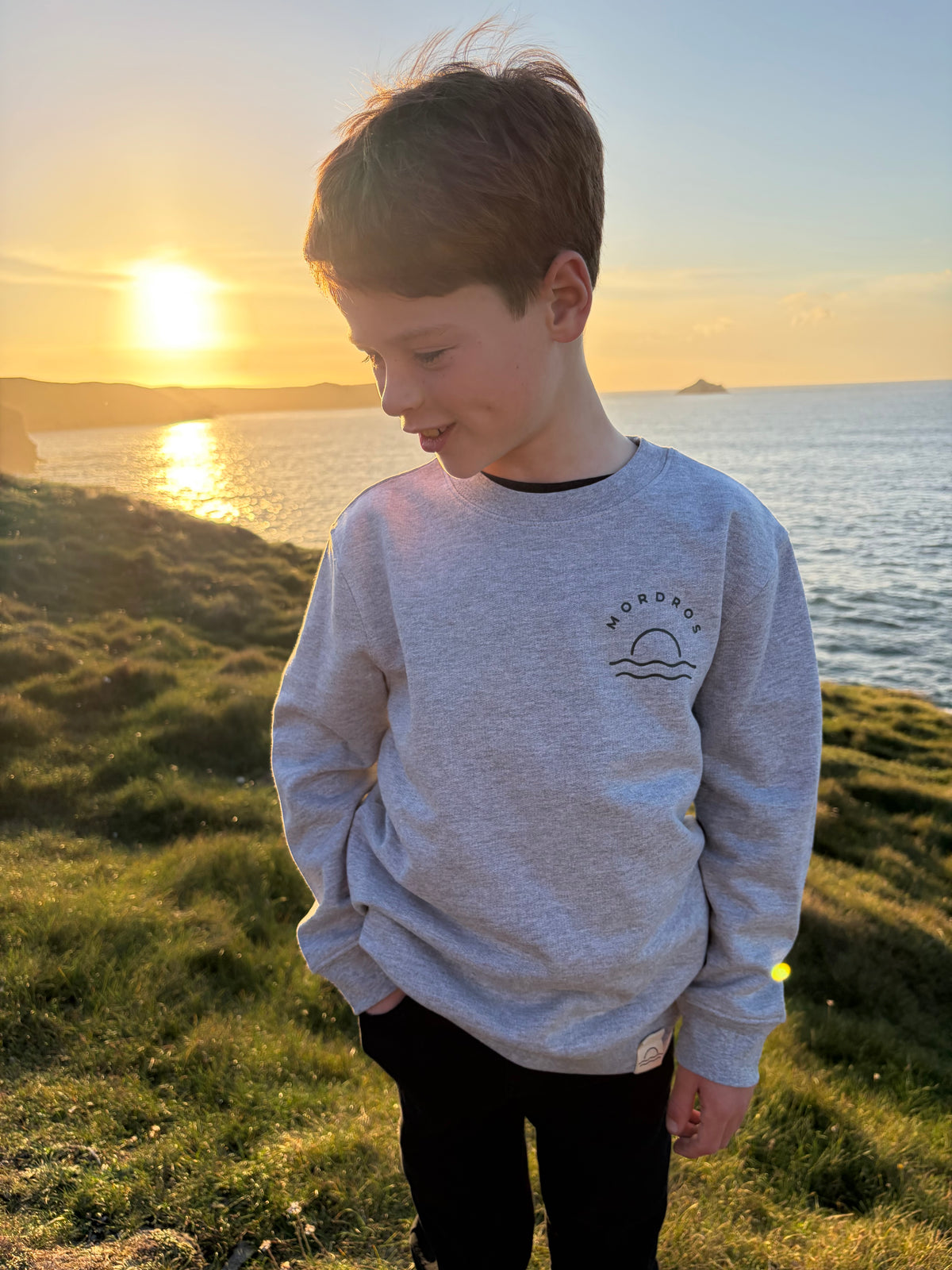 Grey and Charcoal Organic Cotton Jumper