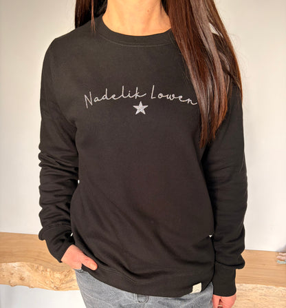 Black Nadelik Lowen Christmas jumper