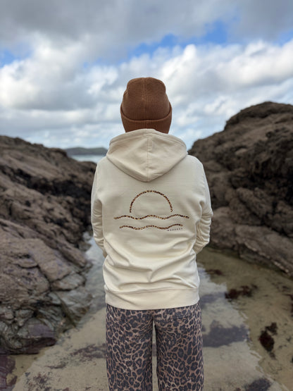Cream and Leopard Sunset Hoody