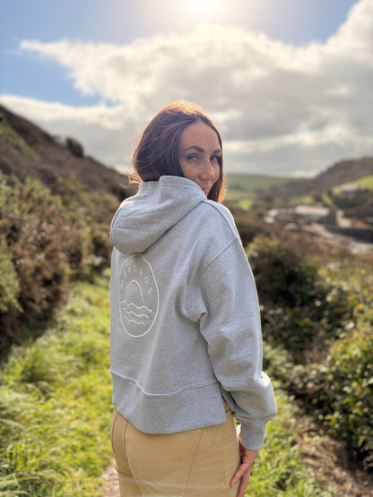 Relaxed Fit Grey Sunset Hoody