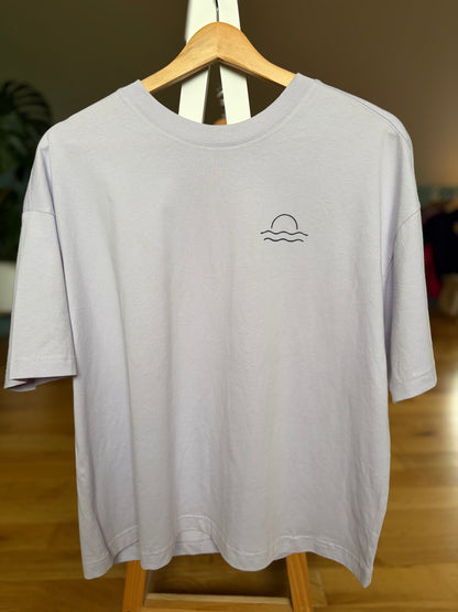 Ladies Lilac Organic Cotton Boxy Tee Size 10