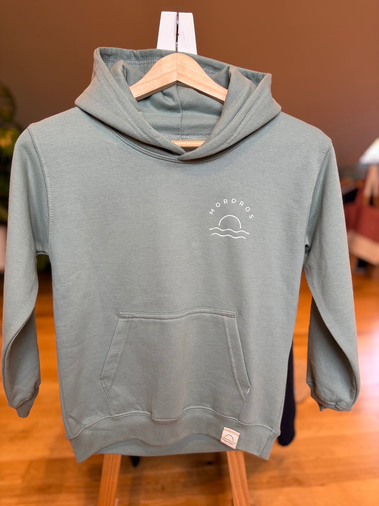 Dusty Green Sunset Hoody Age 7/8