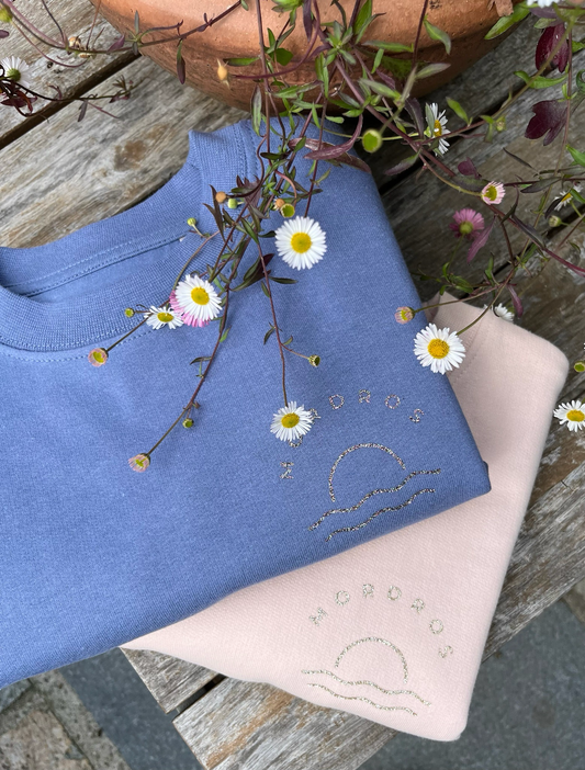 Organic Cotton Glitter Sunset Raglan Jumper