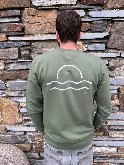 Mens olive sunset jumper Size Small
