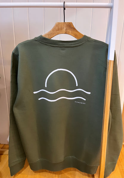 Mens olive sunset jumper Size Small