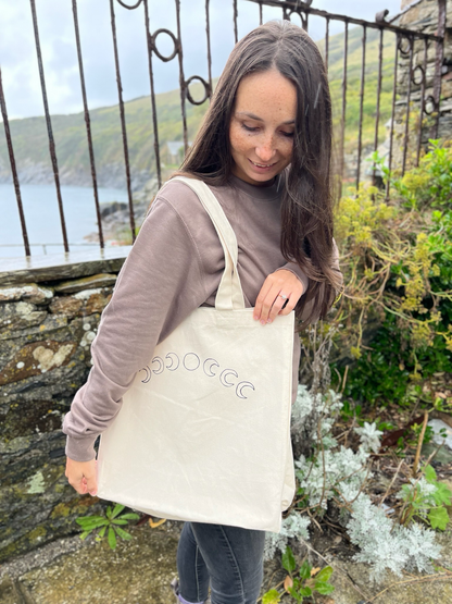 Organic Cotton Moon Phase Tote Bag